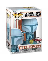 FUNKO POP STAR WARS #345 THE MANDALORIAN GLOWS IN THE DARK