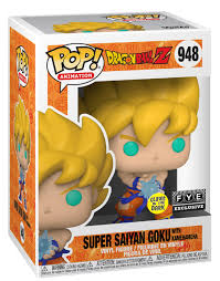 FUNKO POP ANIMATION DRAGON BALL Z #948 SUPER SAIYAN GOKU WITH KAMEHAMEHA GLOWS IN THE DARK FYE EXCLUSIVE