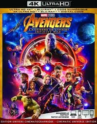 MARVEL AVENGERS INFINITY WAR 4K BLU-RAY FILMS