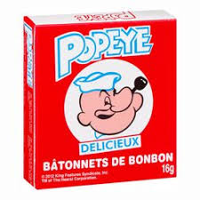 POPEYE CANDY STICKS BONBONS