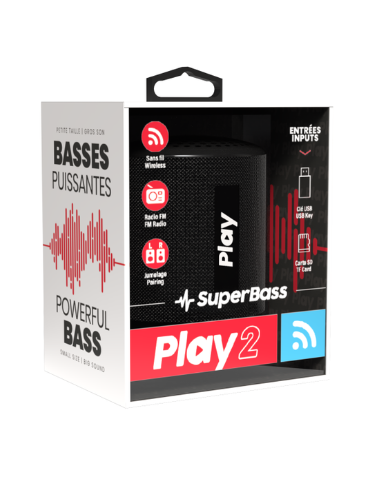 Haut-parleur sans fil Play 2 – Noir Electronique