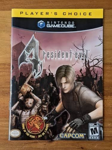 RESIDENT EVIL 4 PLAYER'S CHOICE NINTENDO GAMECUBE MANUEL ONLY