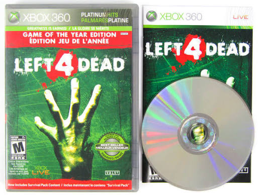 LEFT 4 DEAD GAME OF THE YEAR EDITION PLATINUM HITS XBOX 360 CIB
