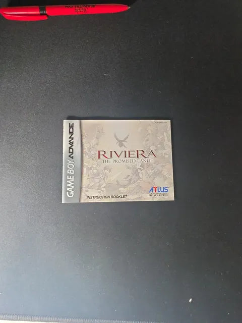 RIVIERA THE PROMISED LAND INSTRUCTION BOOKLET GBA
