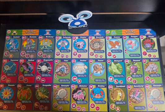 FEUILLE POKÉMON BURGER KING 1999 NON COUPÉE LOT DE 3