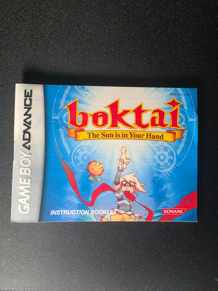 BOKTAI THE SUN IS IN YOUR HAND INSTRUCTION BOOKLET GBA