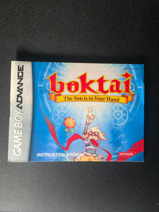 BOKTAI THE SUN IS IN YOUR HAND INSTRUCTION BOOKLET GBA
