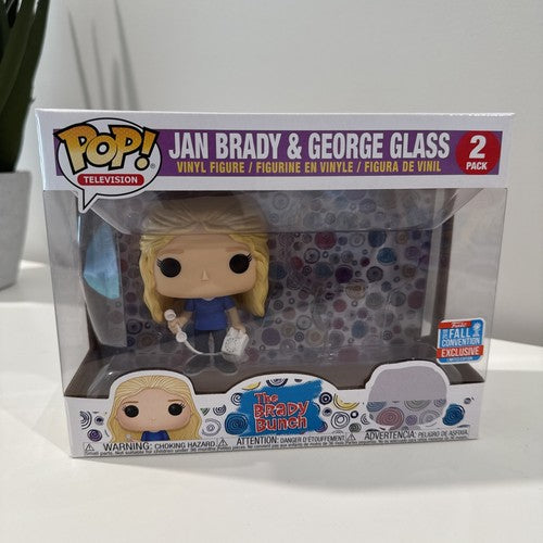 JAN BRADY & GEORGE GLASS 2 PACK THE BRADY BRUNCH LIQUIDATION
