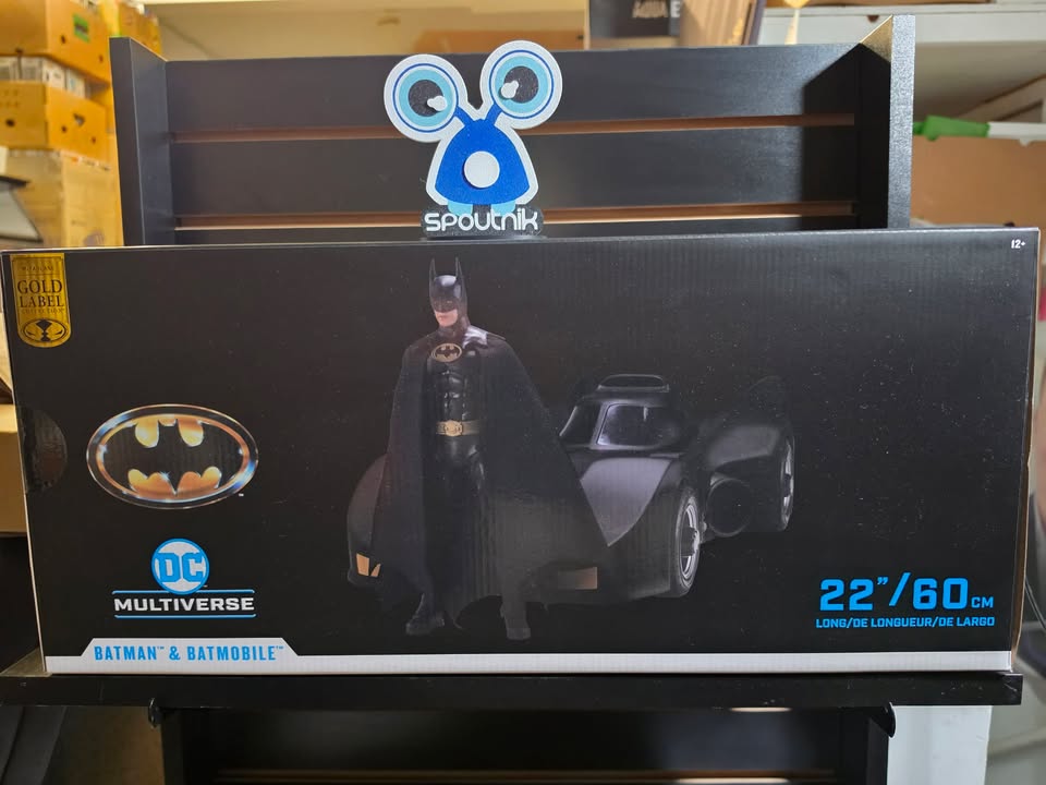 BATMAN ET BATMOBILE MCFARLANE TOYS GOLD LABEL 22"