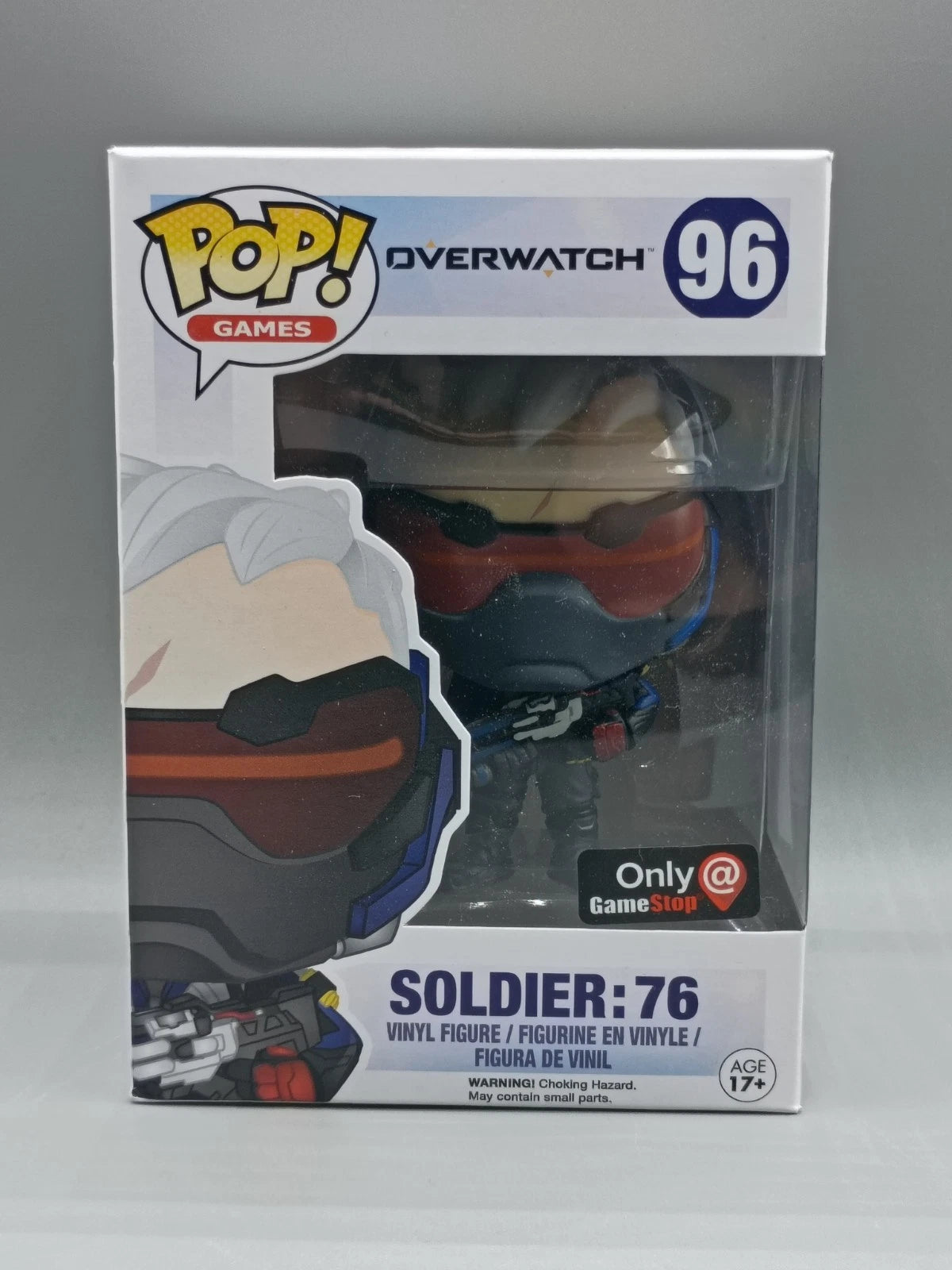 FUNKO POP GAMES OVERWATCH #96 SOLDIER 76 GAME STOP EXCLUSIVE
