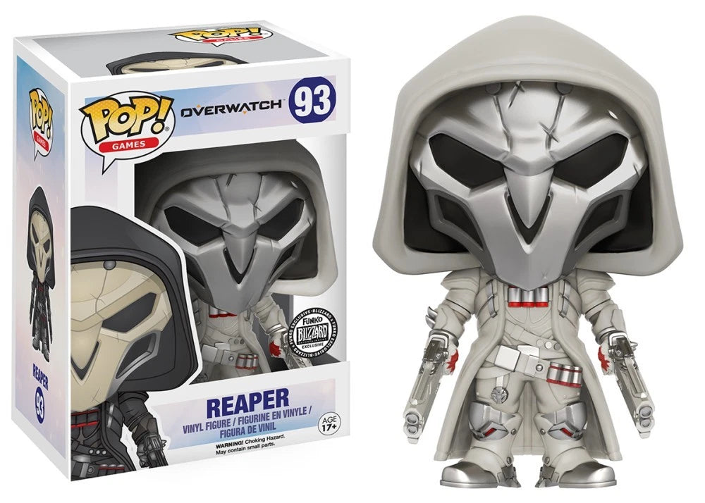 FUNKO POP GAMES OVERWATCH #93 REAPER WHITE BLIZZARD  ENTERTAINMENT EXCLUSIVE
