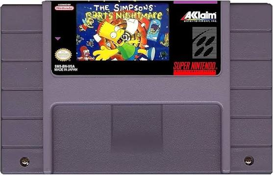 THE SIMPSONS BART'S NIGHTMARE NINTENDO SNES