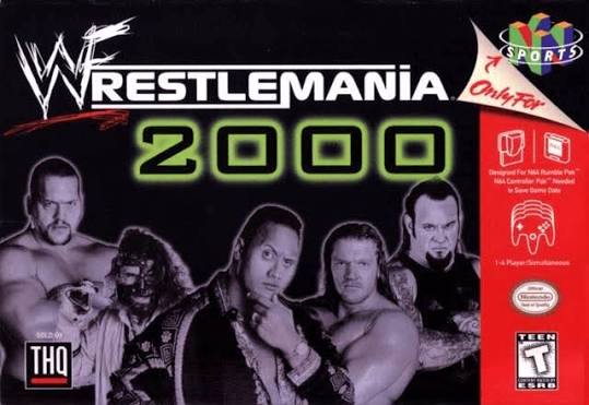 WWF WRESTLEMANIA 2000 BOX + MANUEL ONLY N64