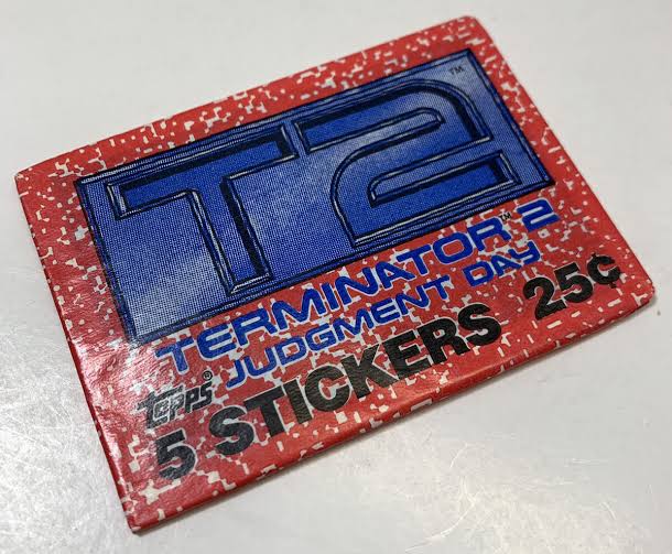 T2 TERMINATOR 2 JUDGEMENT DAY 1991 TOPPS SEALED PACK 5 STICKERS