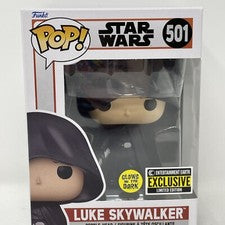 FUNKO POP STAR WARS #501 LUKE SKYWALKER GLOWS IN THE DARK ENTERTAINMENT EARTH EXCLUSIVE LIMITED EDITION
