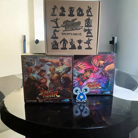STREET FIGHTER LE JEU DE FIGURINES - BOÎTE DE BASE + EXTENSION BOSS + OBJECTIFS SUPPLÉMENTAIRES