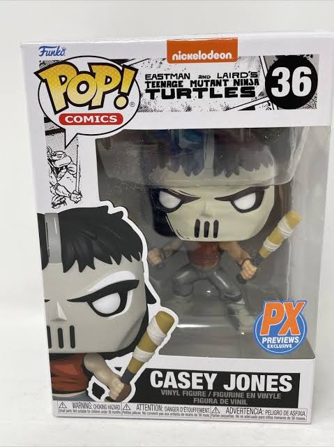FUNKO POP COMICS TEENAGE MUTANT NINJA TURTLES #36 CASEY JONES PX PREVIEWS EXCLUSIVE