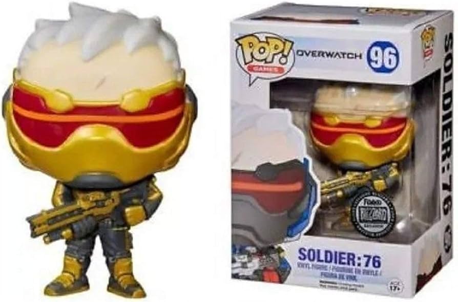 FUNKO POP GAMES OVERWATCH #96 SOLDIER : 76 BLIZZARD ENTERTAINMENT EXCLUSIVE