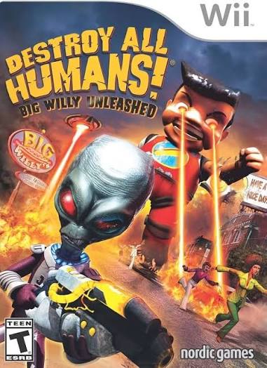 DETROY ALL HUMANS! BIG WILLY UNLEASHER NINTENDO WII ORIGINAL