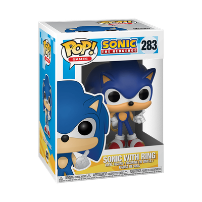 FUNKO POP GAMES SONIC THE HEDGEHOG #283 SONIC WITH RING