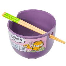 GARFIELD CERAMIC BOWL WITH CHOPSTICKS AUTRES
