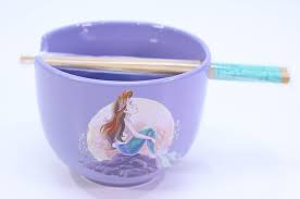 THE LITTLE MERMAID CERAMIC BOWL WITH CHOPSTICKS AUTRES
