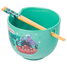 URSULA'S SHRIMPY BITS CERAMIC BOWL WITH CHOPSTICKS AUTRES