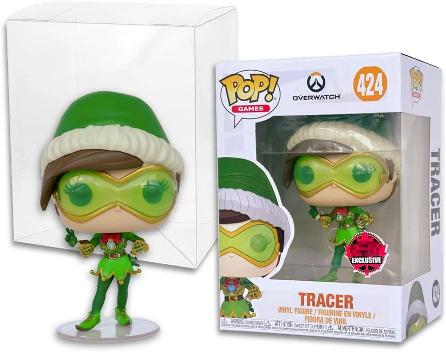 FUNKO POP GAMES OVERWATCH #424 TRACER ELF EB EXCLUSIVE