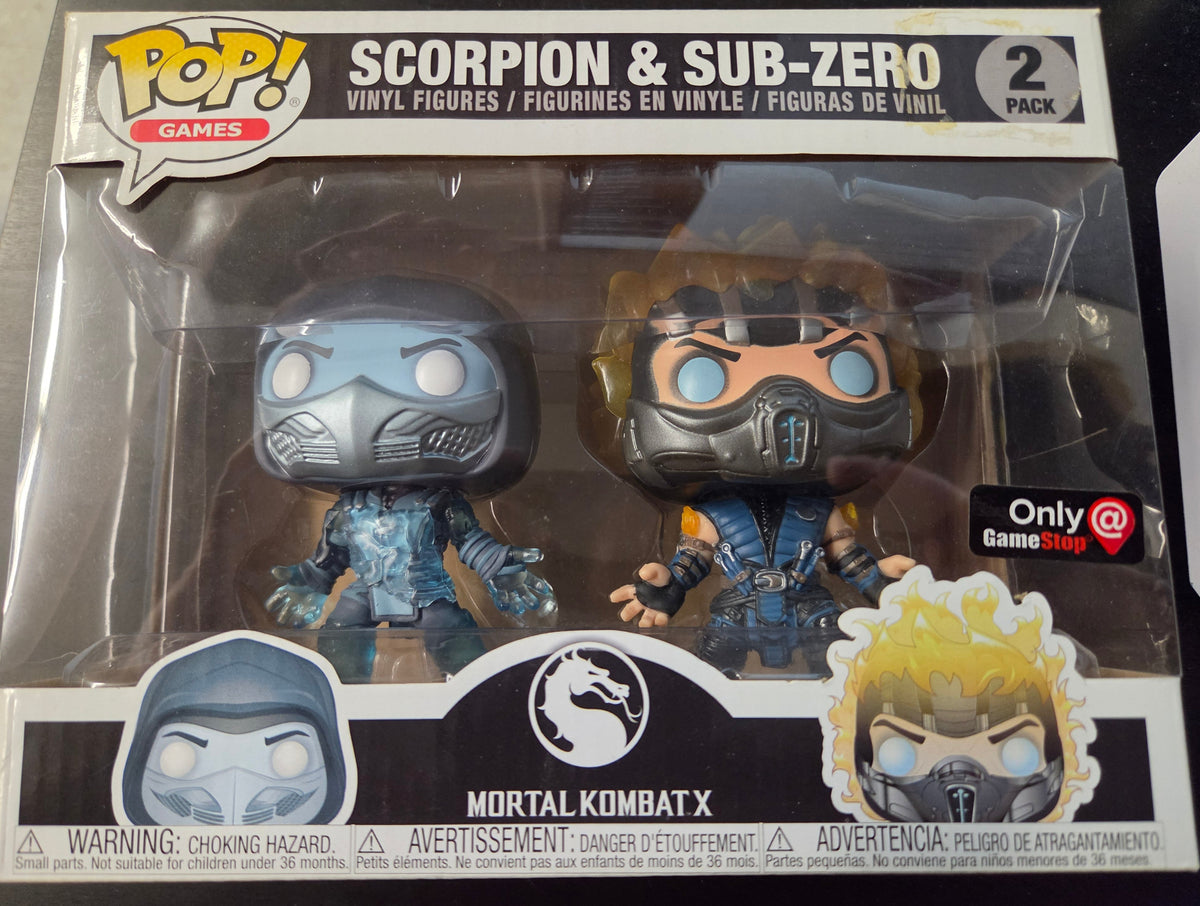 FUNKO POP GAMES MORTAL KOMBAT X 2 PACKS SCORPION & SUB-ZERO