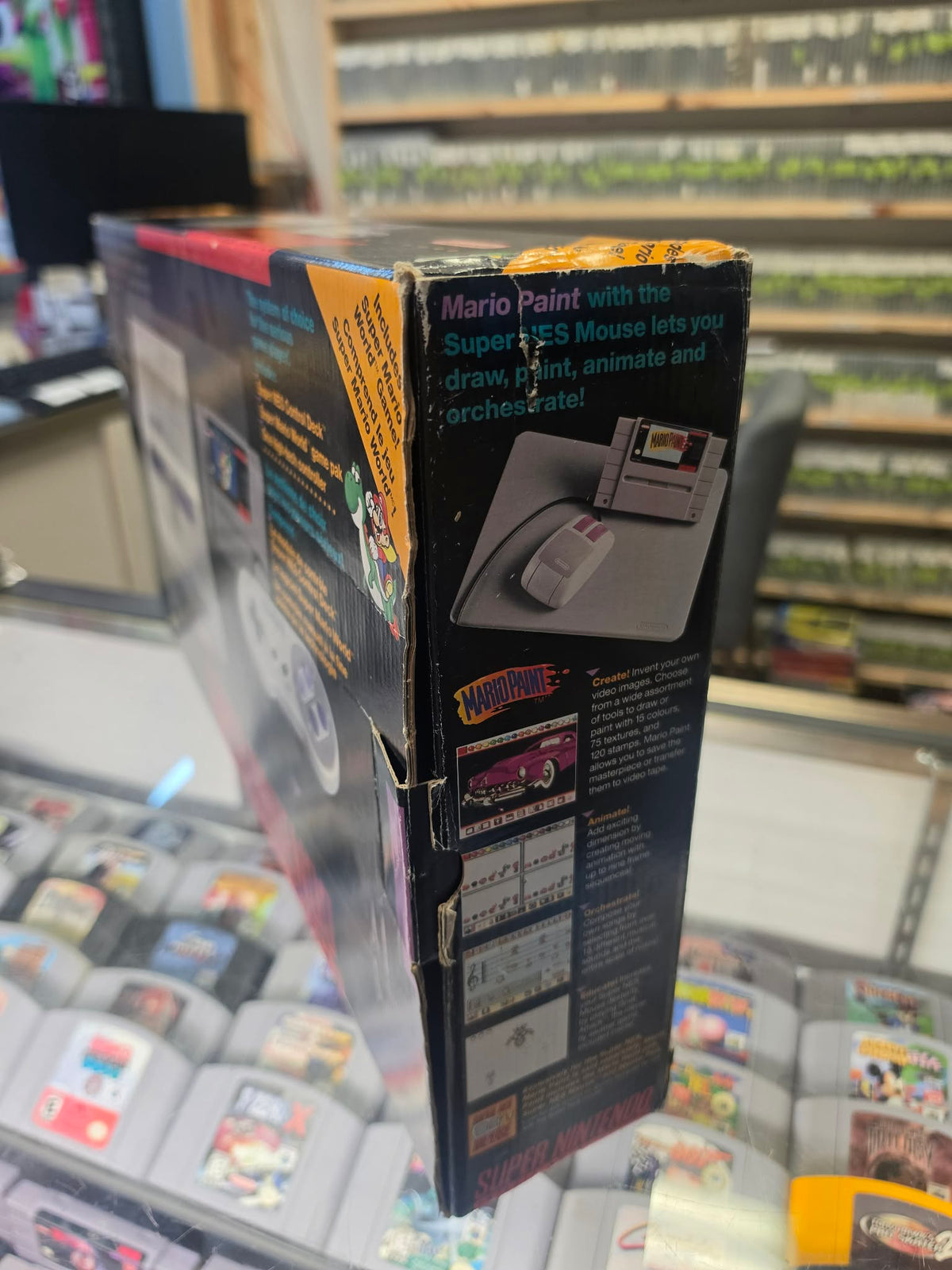 CONSOLES SUPER NINTENDO SUPERMARIO WORLD SET SNES CONSOLE CIB + JEU TESTÉ & FONCTIONNEL