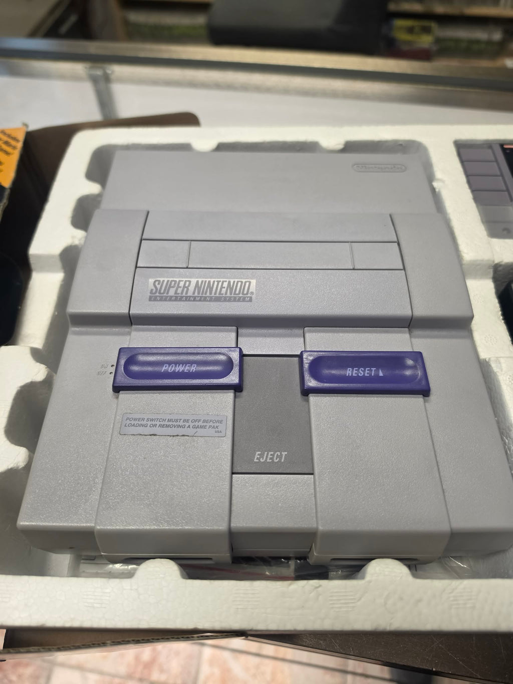 CONSOLES SUPER NINTENDO SUPERMARIO WORLD SET SNES CONSOLE CIB + JEU TESTÉ & FONCTIONNEL