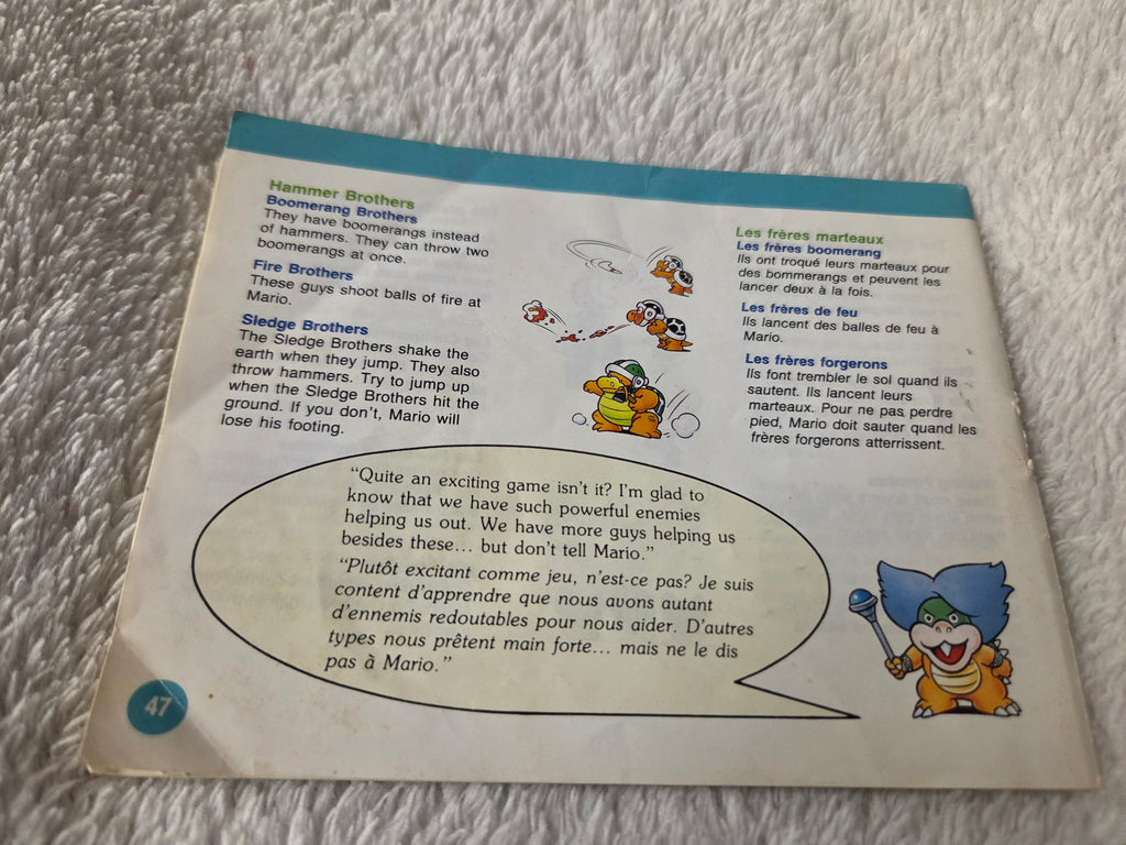 SUPER MARIO BROS. 3 NINTENDO NES BOÎTE SEULEMENT