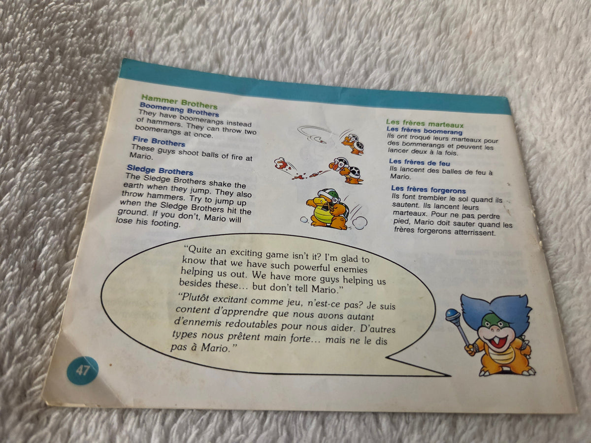 SUPER MARIO BROS. 3 NINTENDO NES BOÎTE SEULEMENT