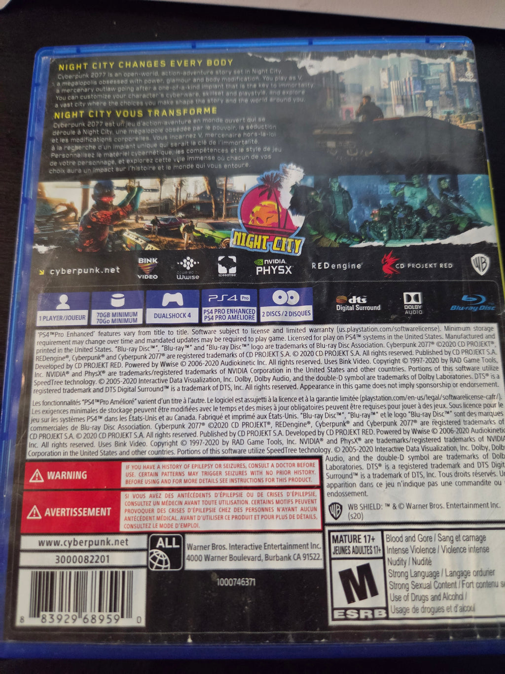 CYBERPUNK 2077  PS4