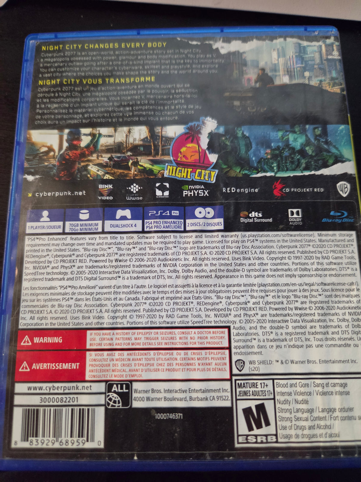 CYBERPUNK 2077  PS4