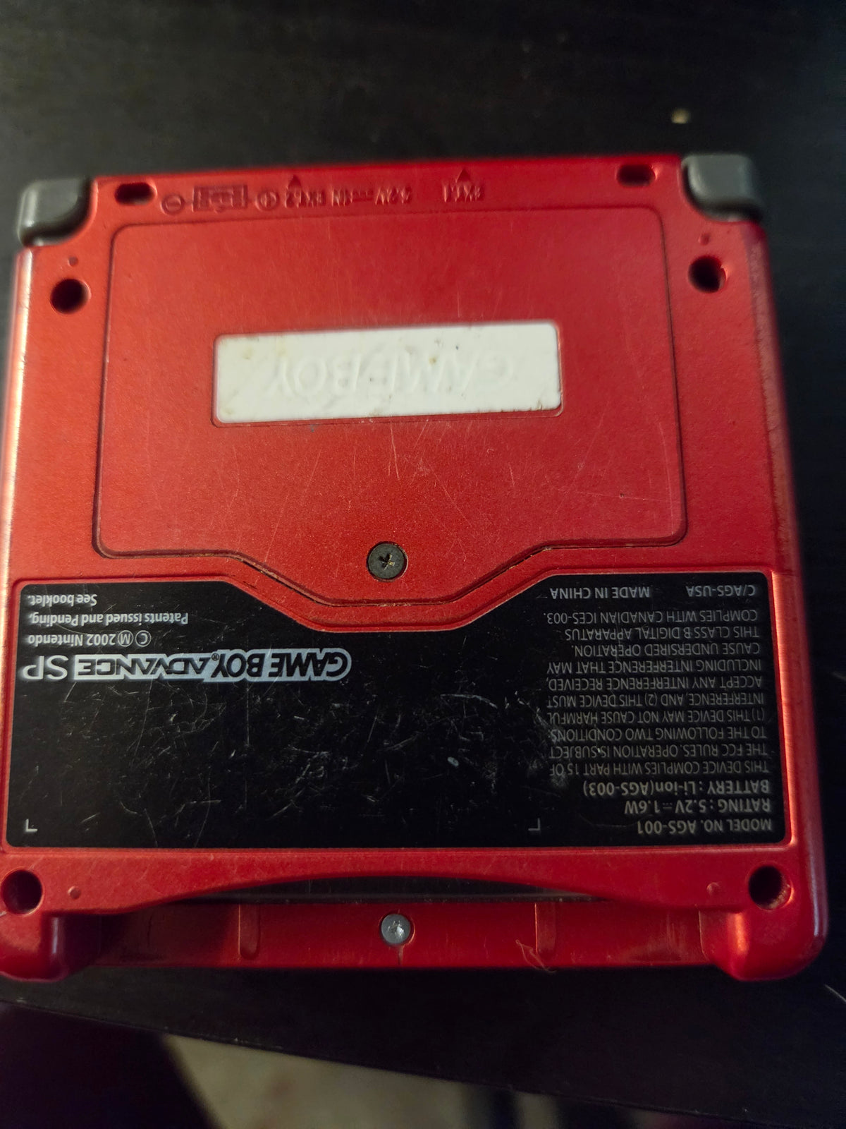 CONSOLE GAME BOY ADVANCED SP ROUGE