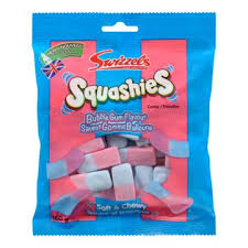 SQUASHIES BUBBLE GUM FLAVOUR BONBONS