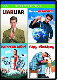FOUR FEATURE FILMS LIARLIAR, BRUCE ALMIGHTY, HAPPY GILMORE, BILLY MADISON