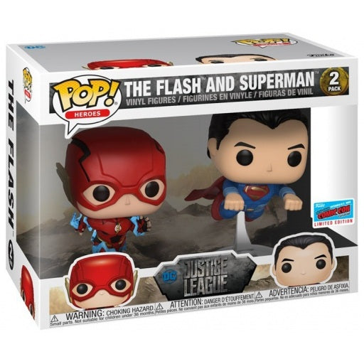JUSTICE LEAGUE THE FLASH AND SUPERMAN FUNKO POP HEROES