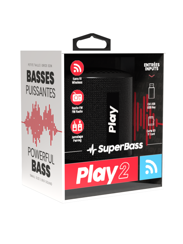 Haut-parleur sans fil Play 2 – Noir Electronique