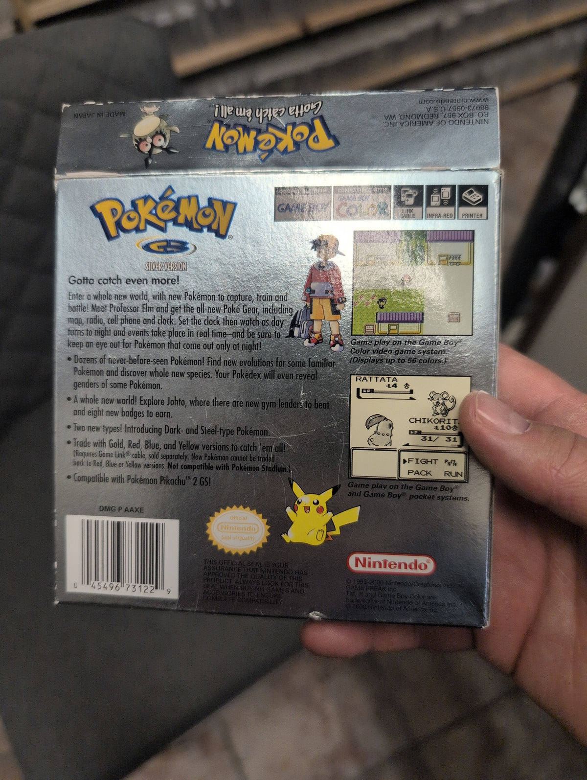 POKEMON SILVER VERSION GBC CB
