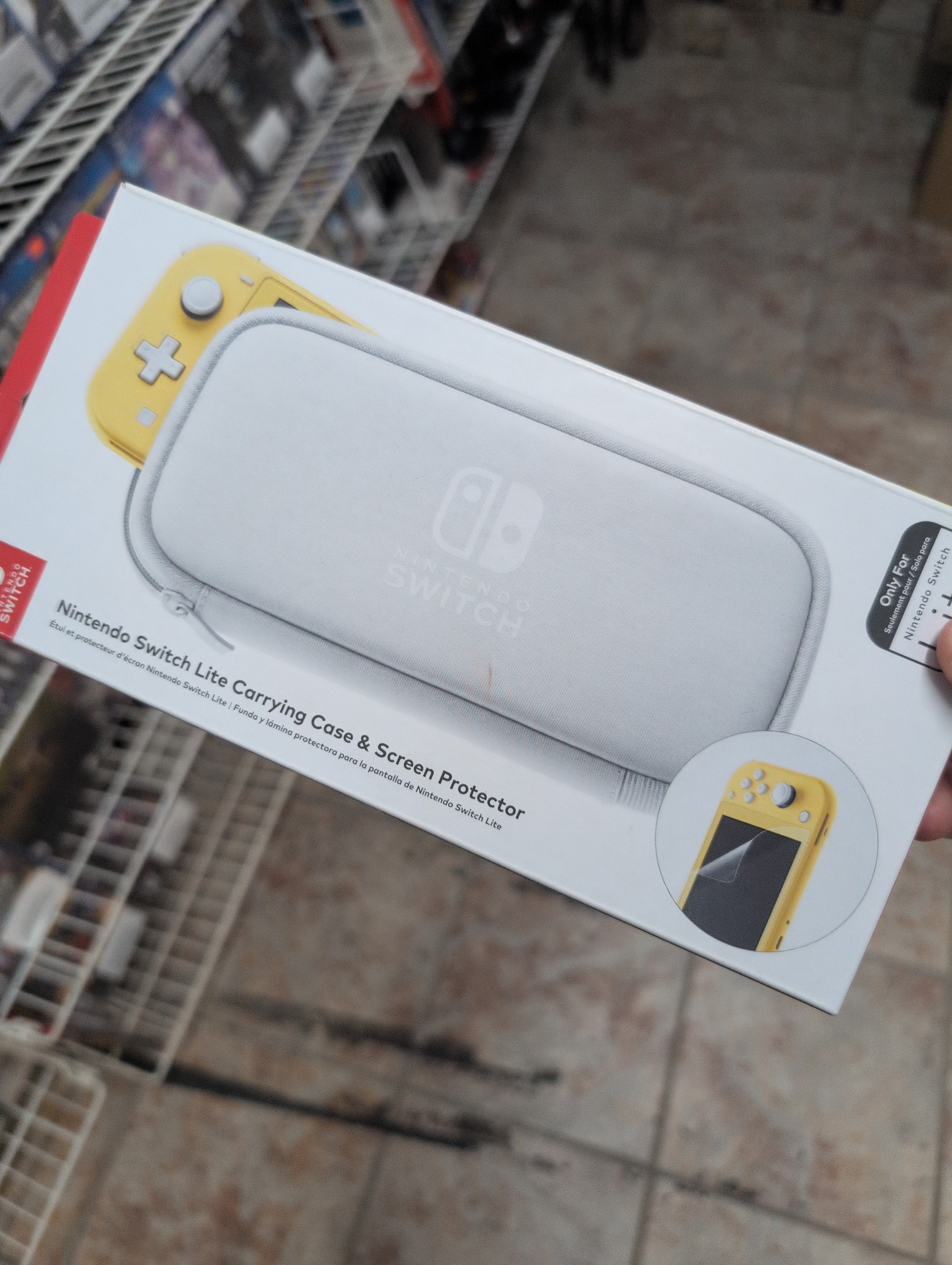 CONSOLE NINTENDO SWITCH LIGHT TURQUOISE AVEC ÉTUI BLANCHE