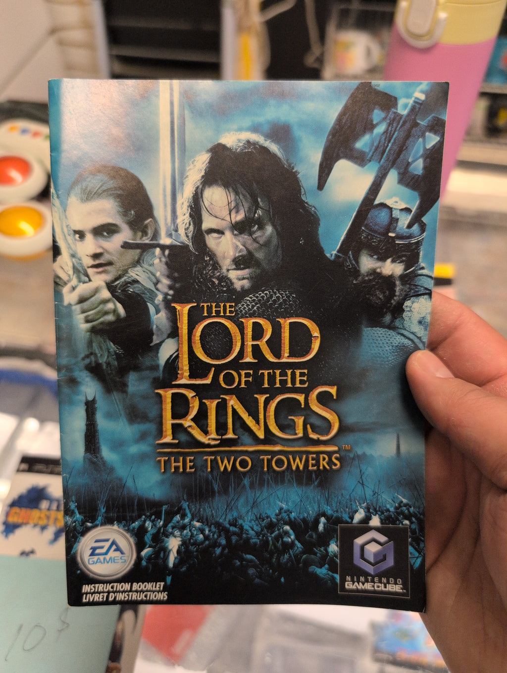 THE LORD OF THE RINGS THE TWO TOWERS NINTENDO GAMECUBE MANUEL ONLY