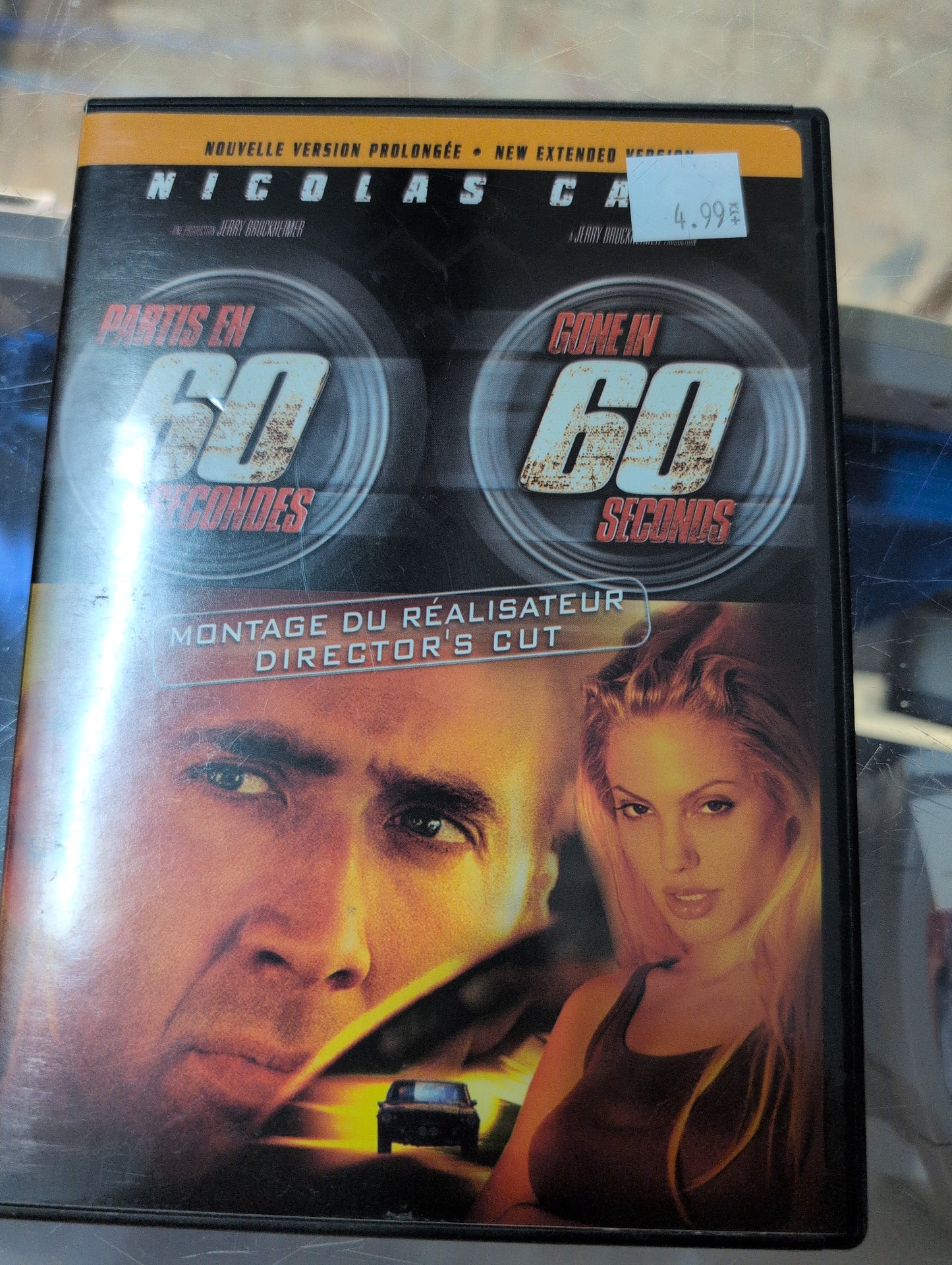 PARTIS EN 60 SECONDES DVD FILM NOUVELLE VERSION PROLONGÉE