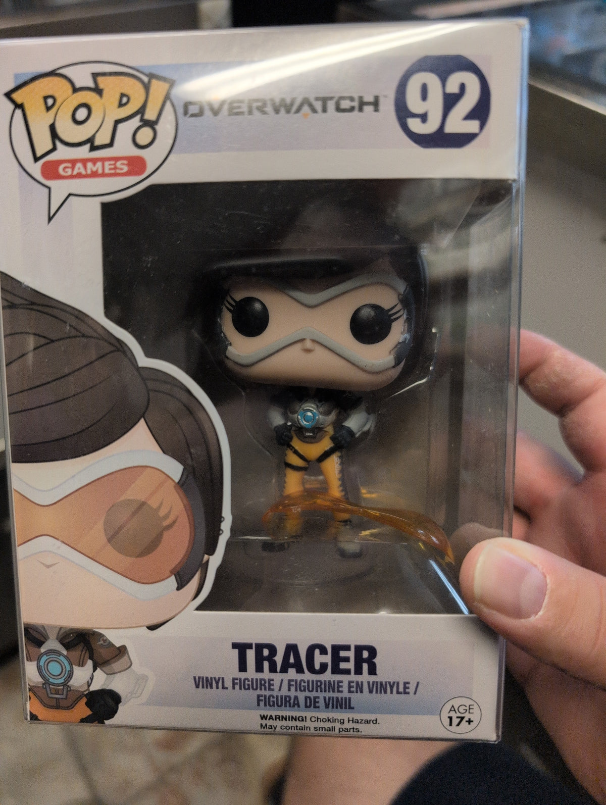 GAMES OVERWATCH #92 TRACER DAMAGED POP LIQUIDATION