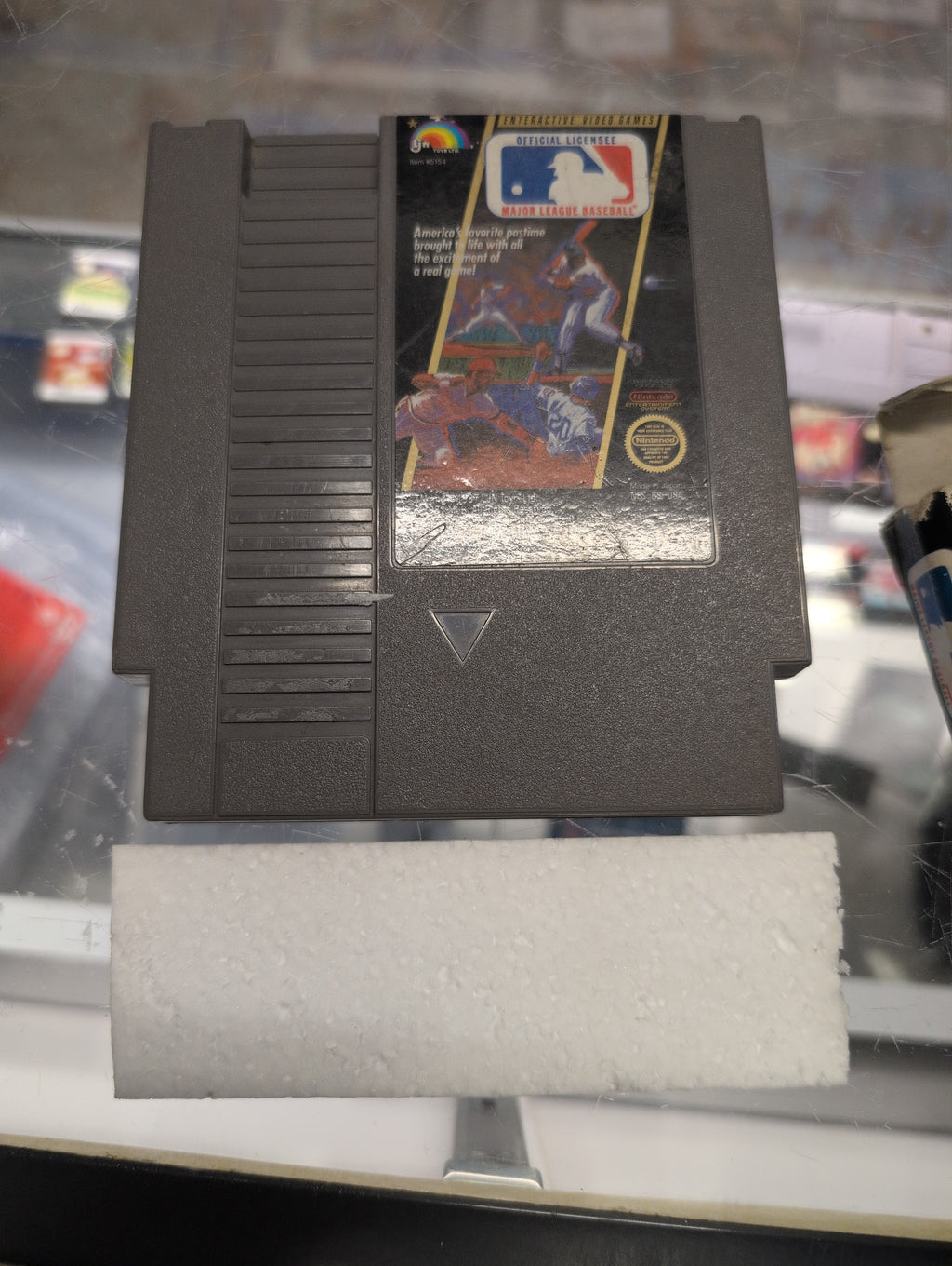 MAJOR LEAGUE BASEBALL NINTENDO NES BOX + CARTRIDGE NO MANUEL