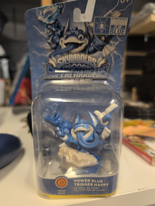 SKYLANDERS SUPERCHARGERS POWER BLUE TRIGGER HAPPY