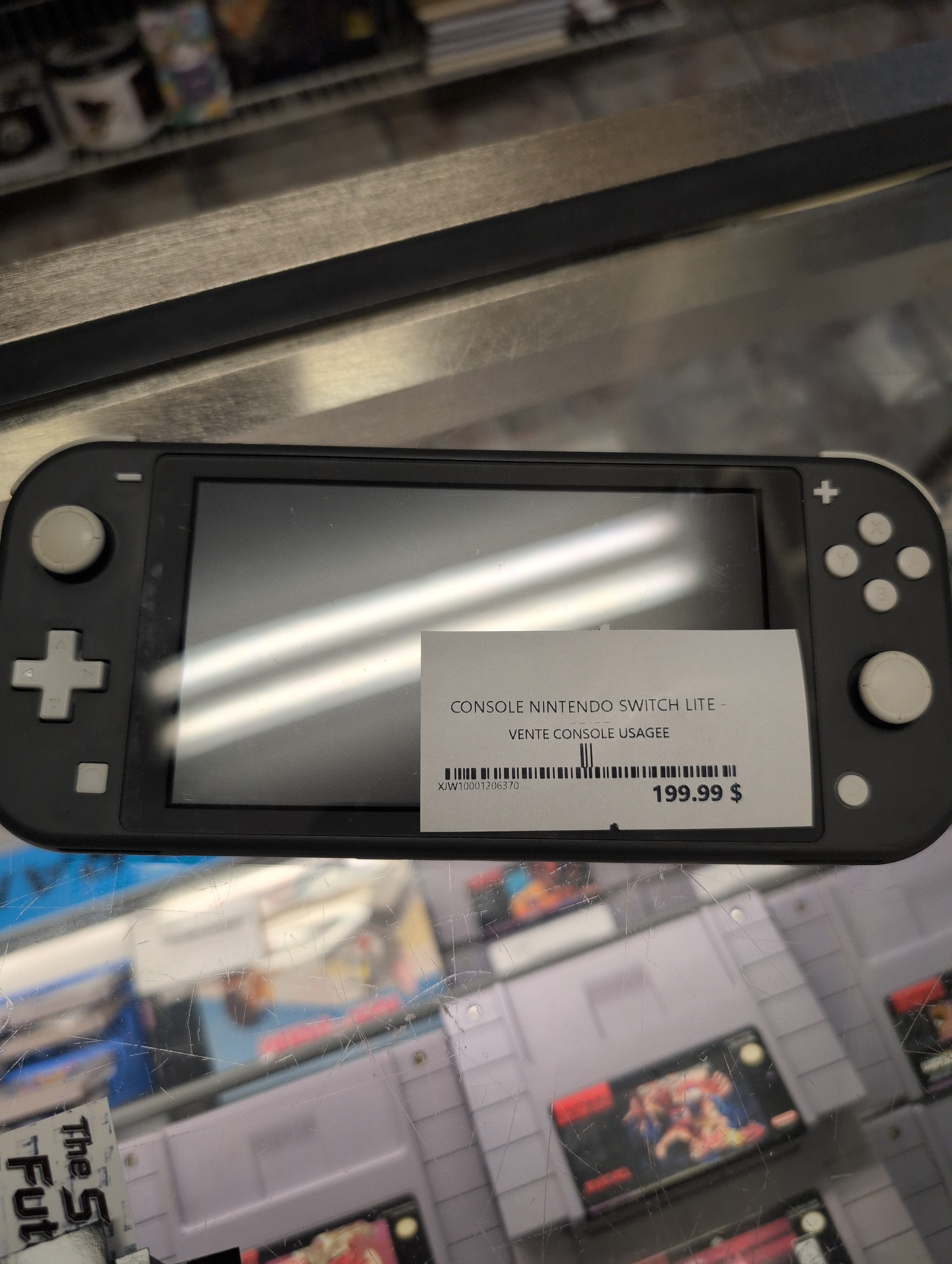 CONSOLE NINTENDO SWITCH LITE NOIRE AVEC CASE RIGIDE BLEU POUDRE