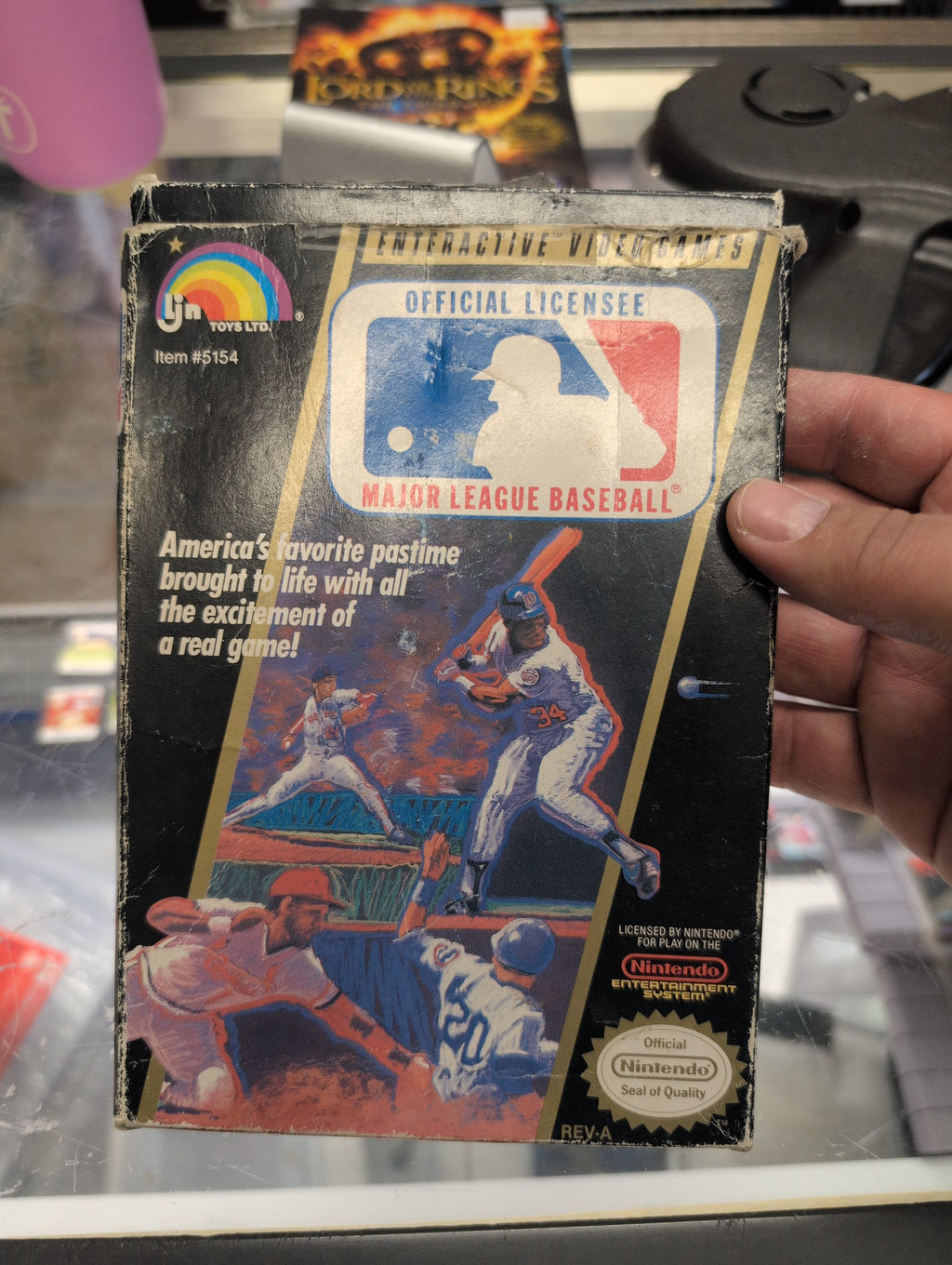 MAJOR LEAGUE BASEBALL NINTENDO NES BOX + CARTRIDGE NO MANUEL