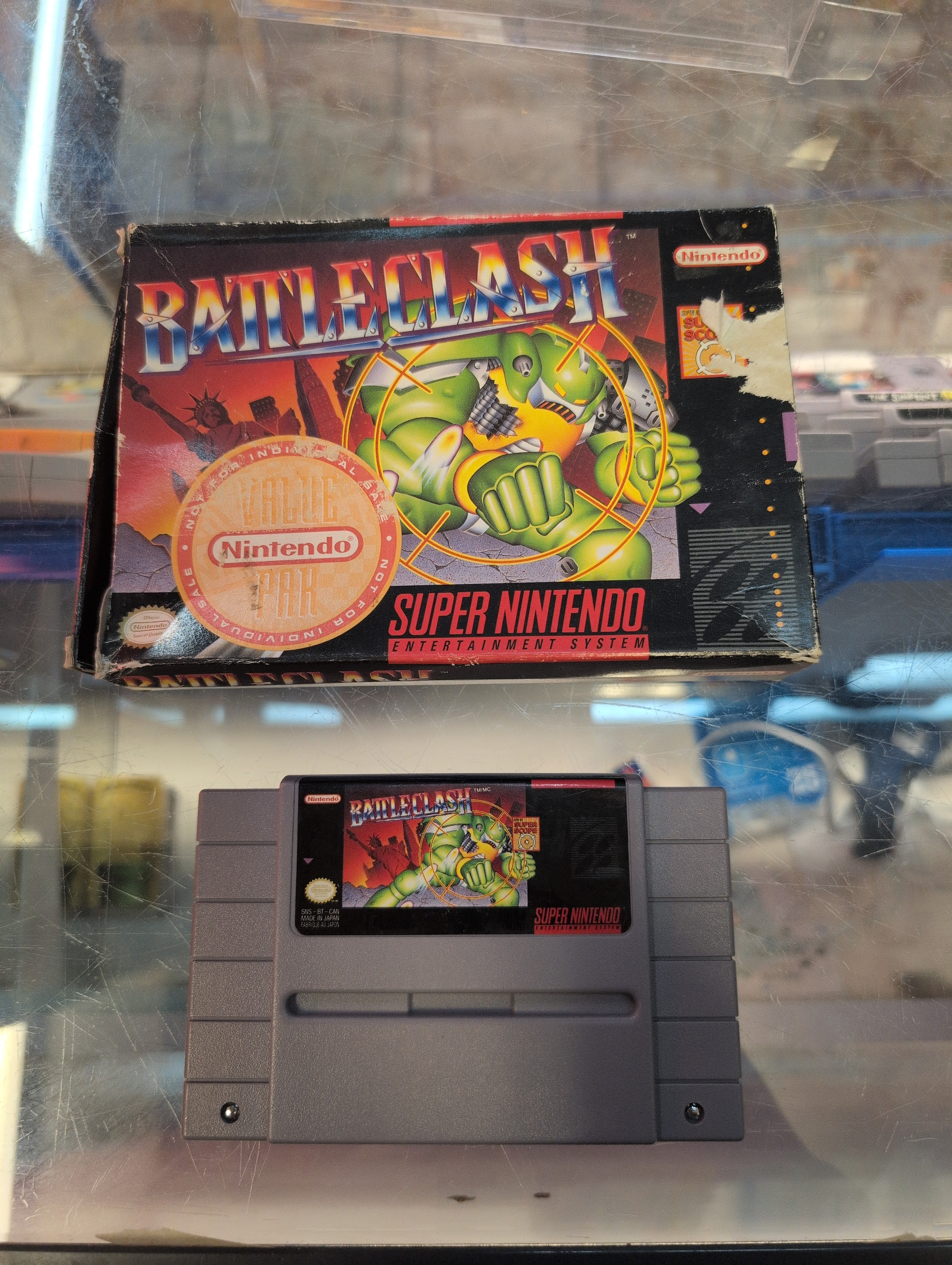 BATTLE CLASH NINTENDO SNES BOX + CARTRIDGE ONLY